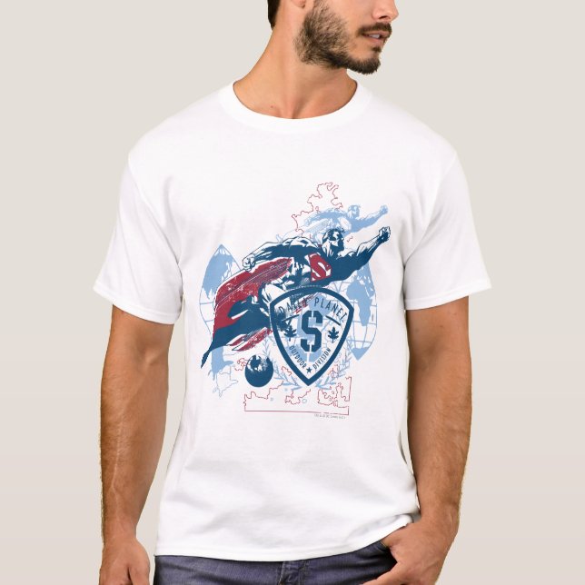 Camiseta Super-Homem e Mapa (Frente)