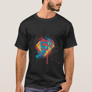 Camiseta Super-Homem Estilizado  Logotipo Splatter