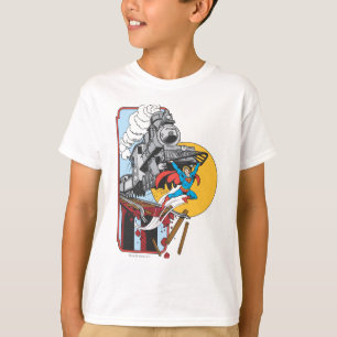 Camiseta Super-Homem Levanta Comboio