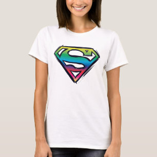 Camiseta Super-Homem Logotipo arco-íris