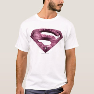 Camiseta Super-Homem Logotipo Burst Pink Star