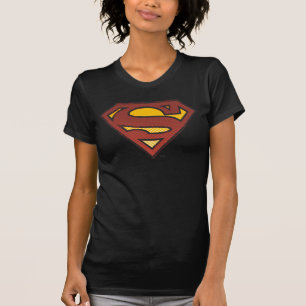 Camiseta Super-Homem Logotipo de pontos desbotados