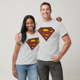 Camiseta Super-Homem Logotipo de pontos desbotados