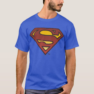 Camiseta Super-Homem Logotipo de pontos desbotados