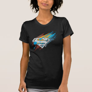 Camiseta Super-Homem Logotipo Paint Streaks