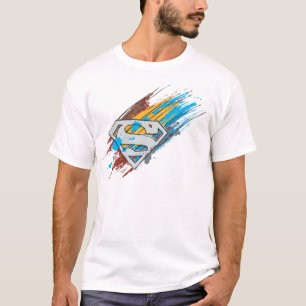 Camiseta Super-Homem Logotipo Paint Streaks