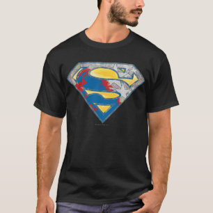 Camiseta Super-Homem  Logotipo preto-e-Cinza