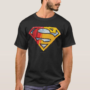 Camiseta Super-Homem Logotipo vermelho e laranja