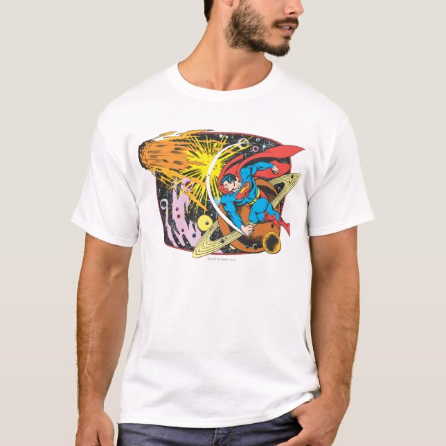 Camiseta Super-Homem no Espaço (Frente)