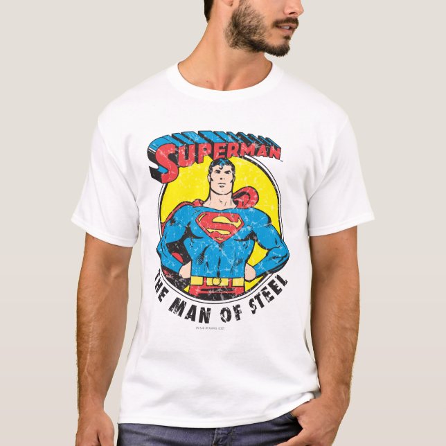 Camiseta Super-Homem O Homem de Aço (Frente)