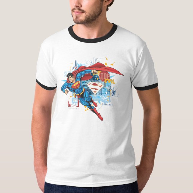 Camiseta Super-Homem - Parar Mau (Frente)