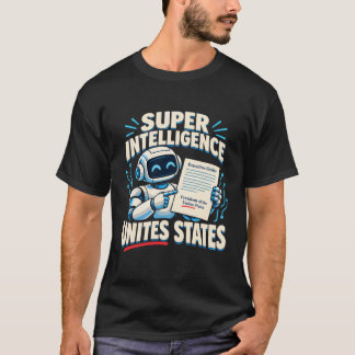 Camiseta Super Inteligência Une Estados Piada de Digitação