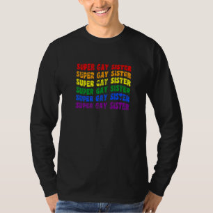 Camiseta Super Irmã Gay Mês do Orgulho Lgbt Lgbtq Comunidad