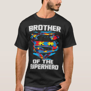 Camiseta Super Irmão Advertência Autista Crianças Superh