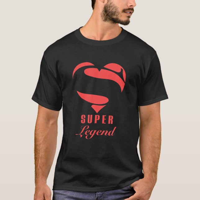 Camiseta Super Legenda Super Herói Gift Família Fora de Nat (Frente)