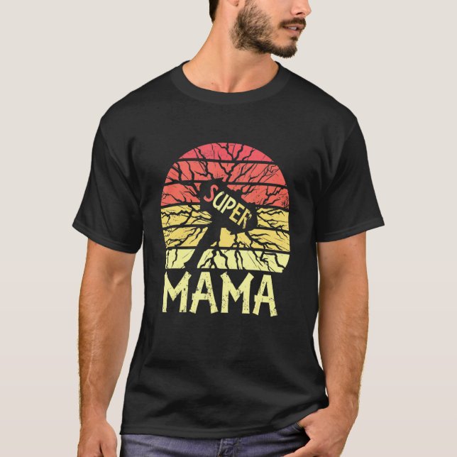 Camiseta Super Mãe Na França E Deus Em Francês (Frente)