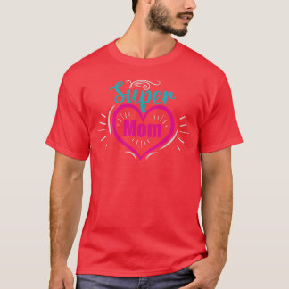 Camiseta Super Mãe Para Mãe Para O Retrô De Aniversário Da