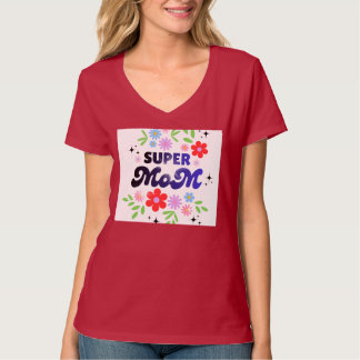 Camiseta Super Mãe | Presente de Mãe Orgulhosa | D