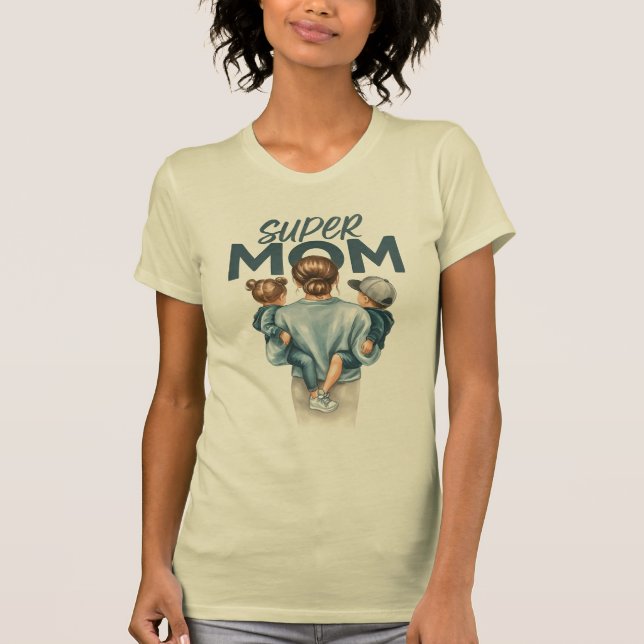 Camiseta Super Mãe T-Shirt (Frente)