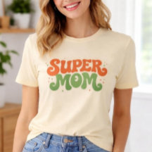 SUPER MÃE Tipografia Divertida e Groovy Retrô