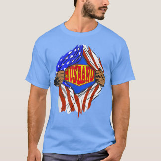 Camiseta Super Marido Hero Familiar Engraçado