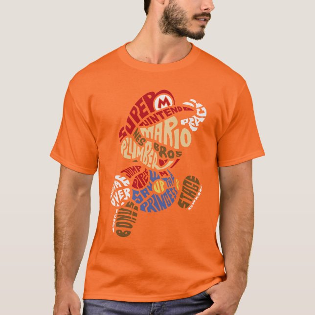 Camiseta "Super Mario Bros" – Aventura en Palabras (Frente)