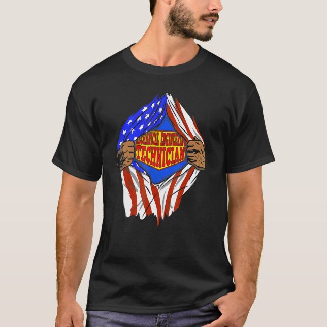 Camiseta Super Mechanical Engineering Technician Hero Job (Frente)