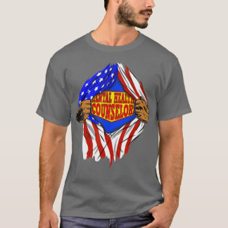 Camiseta Super Mental Conselheiro de Saúde Herói Engraçado