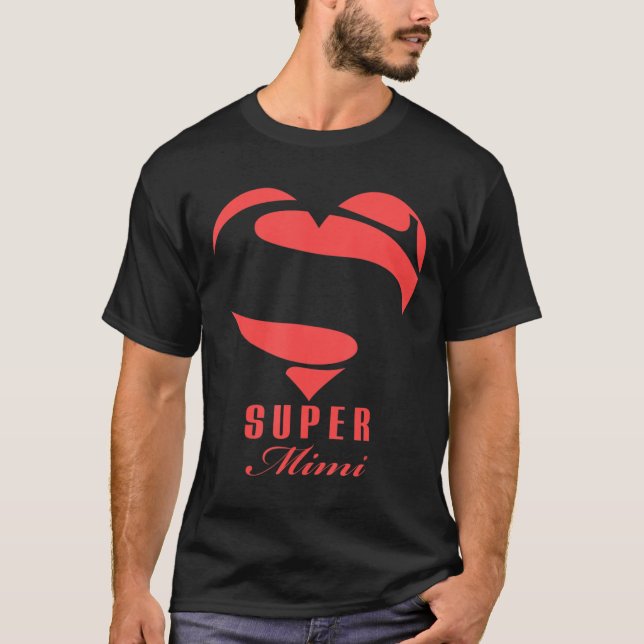 Camiseta Super Mimi Super Herói T Shirt Presente Mãe Pai Da (Frente)