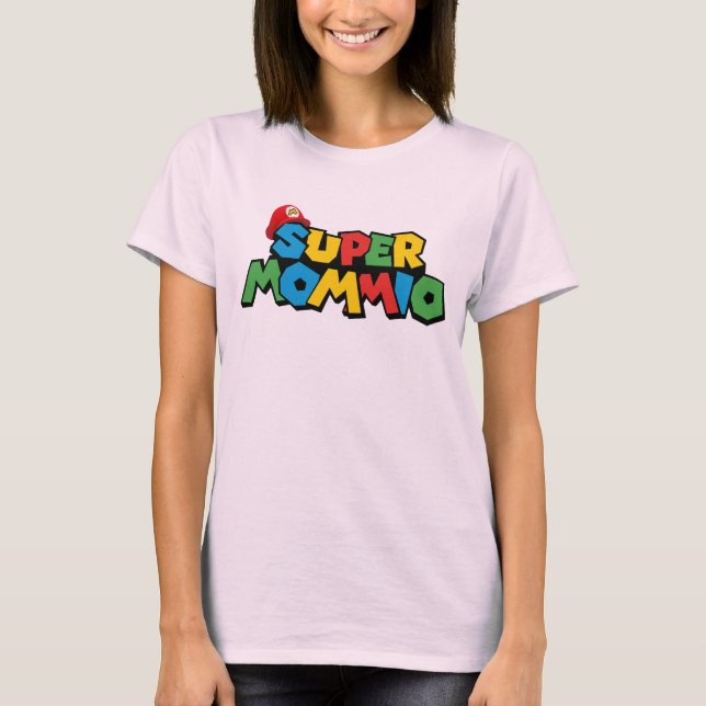 Camiseta Super Mommio para a melhor mãe (Frente)