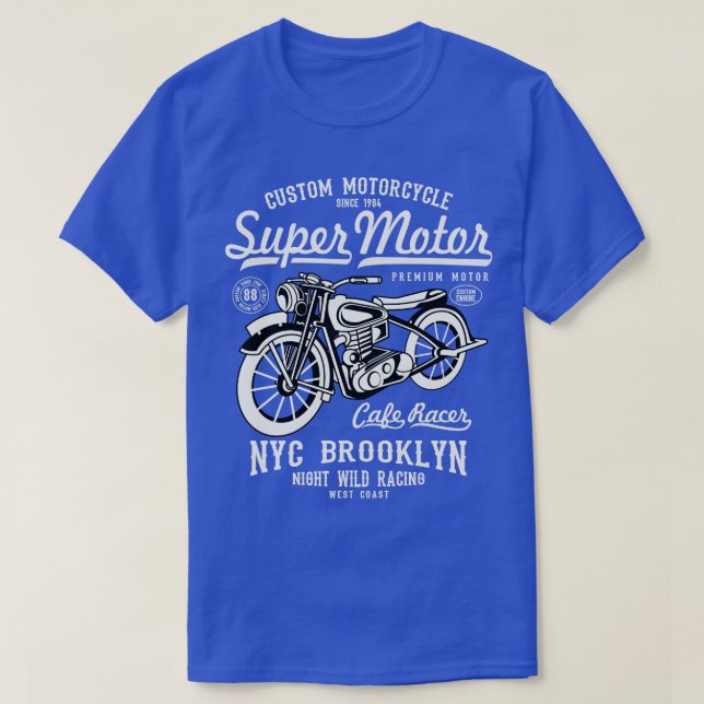 Camiseta Super Motor Cafe Racer (Frente do Design)