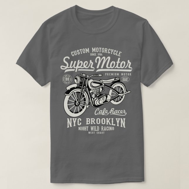 Camiseta Super Motor Cafe Racer (Frente do Design)