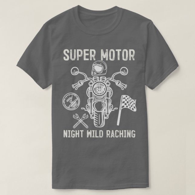 CAMISETA SUPER MOTOR NOTURNO WILD (Frente do Design)