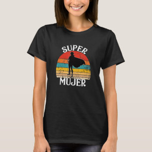 Camiseta Super Mulher Esposa Espanhola Heroína Com Capa Fem
