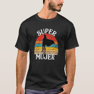 Camiseta Super Mulher Esposa Espanhola Heroína Com Capa Fem