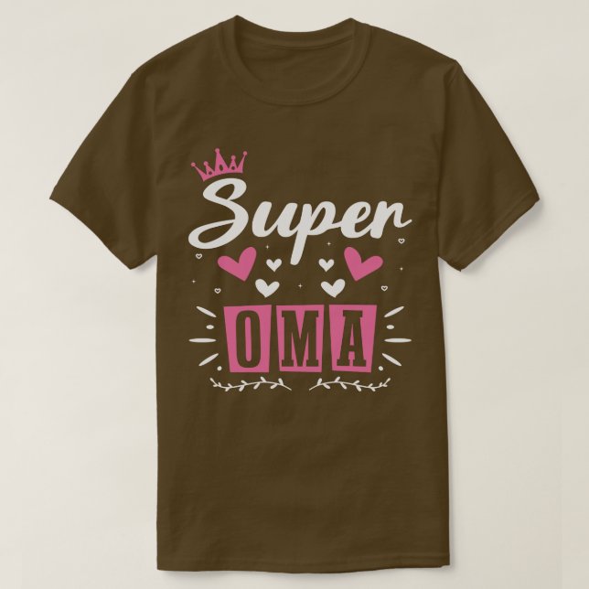 Camiseta Super Nonna Niece Grandson Gift Melhor Avô 3 (Frente do Design)