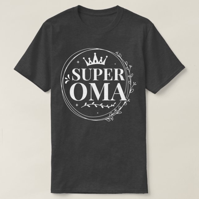 Camiseta Super Nonna Niece Grandson Gift Melhor Avó 4 (Frente do Design)