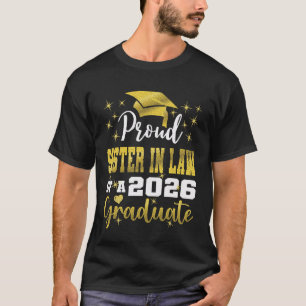 Camiseta Super Orgulhosa Cunhada de Graduado de 2026 Gradua