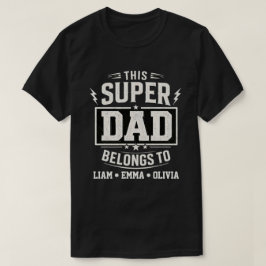 Camiseta Super Pai Antigo Pertence aos Filhos