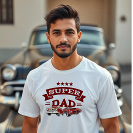 Camiseta Super Pai, Carros Clássicos