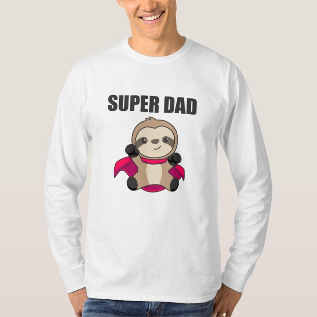 Camiseta Super Pai Herói Engraçado Slony Pai Padre (Frente)