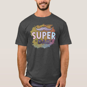 Camiseta Super Pai, Humor, bigode