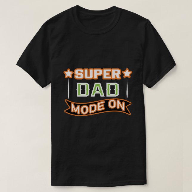 Camiseta Super Pai Modo Ativado – Presente Engraça (Frente do Design)
