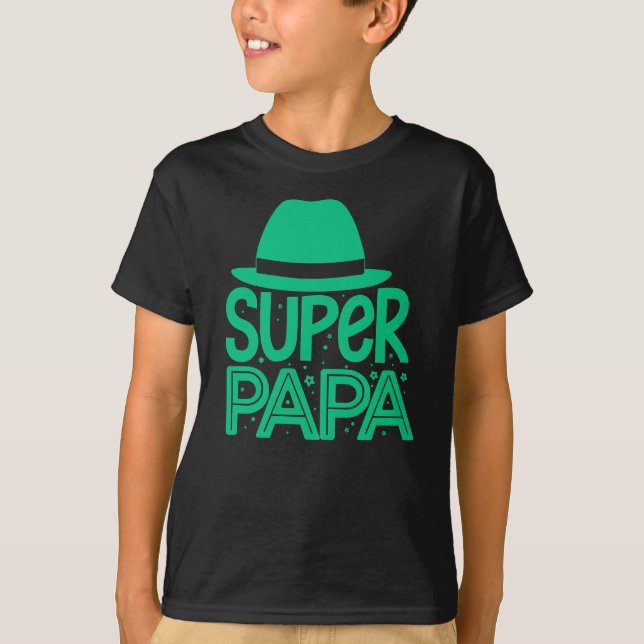 Camiseta Super Papa, Pai Super Herói (Frente)