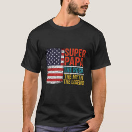 Camiseta Super Papai A Rocha O Mito A Lenda