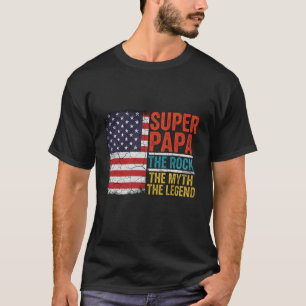 Camiseta Super Papai A Rocha O Mito A Lenda 