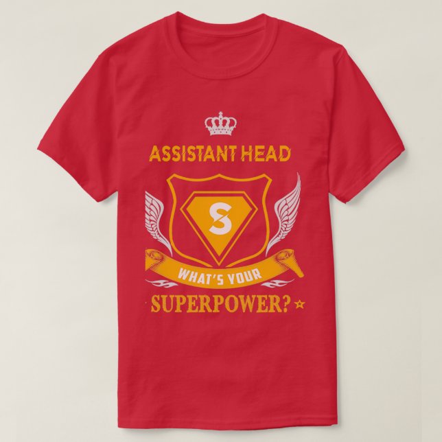 Camiseta Super-potência da CABEÇA ASSISTENTE (Frente do Design)