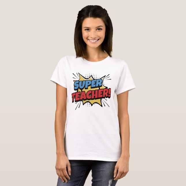 Camiseta Super Professor Estilo Quadrinhos (Frente Completa)