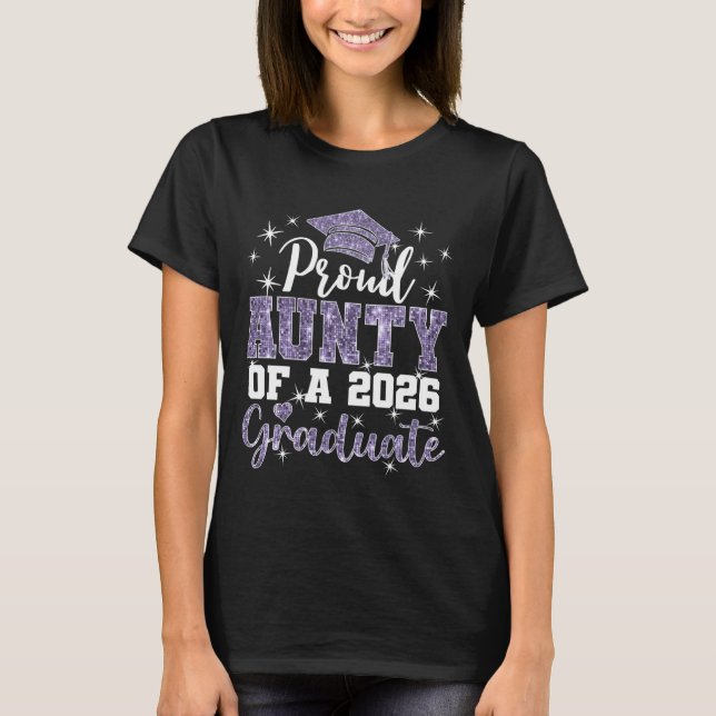 Camiseta Super Proud Aunty of 2026 Graduate Senior Graduati (Frente)