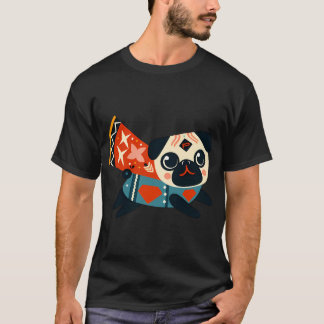 Camiseta Super Pug Dog Hero Power - Arte Folclórica Escandi